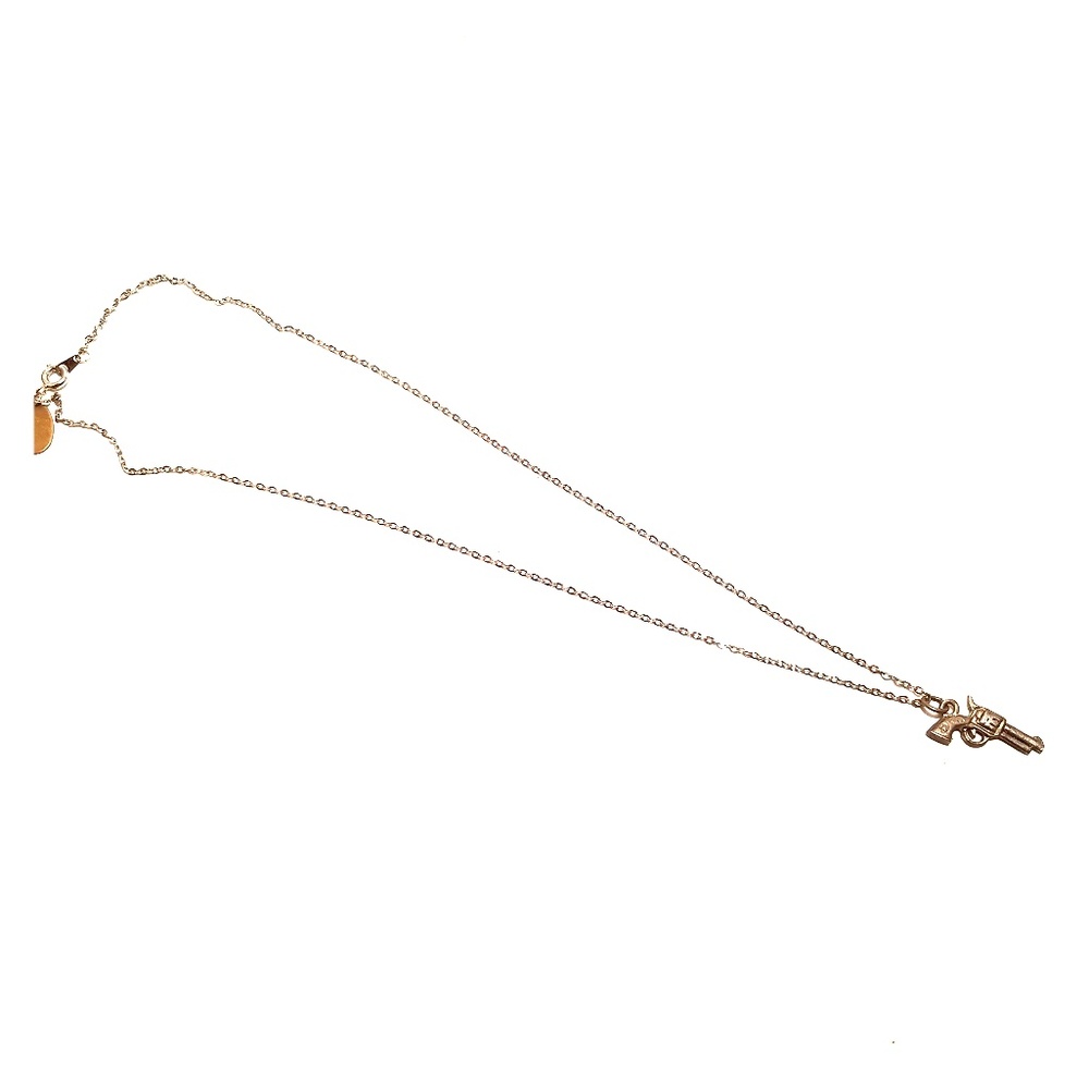 Pistol Gun Charm Necklace
